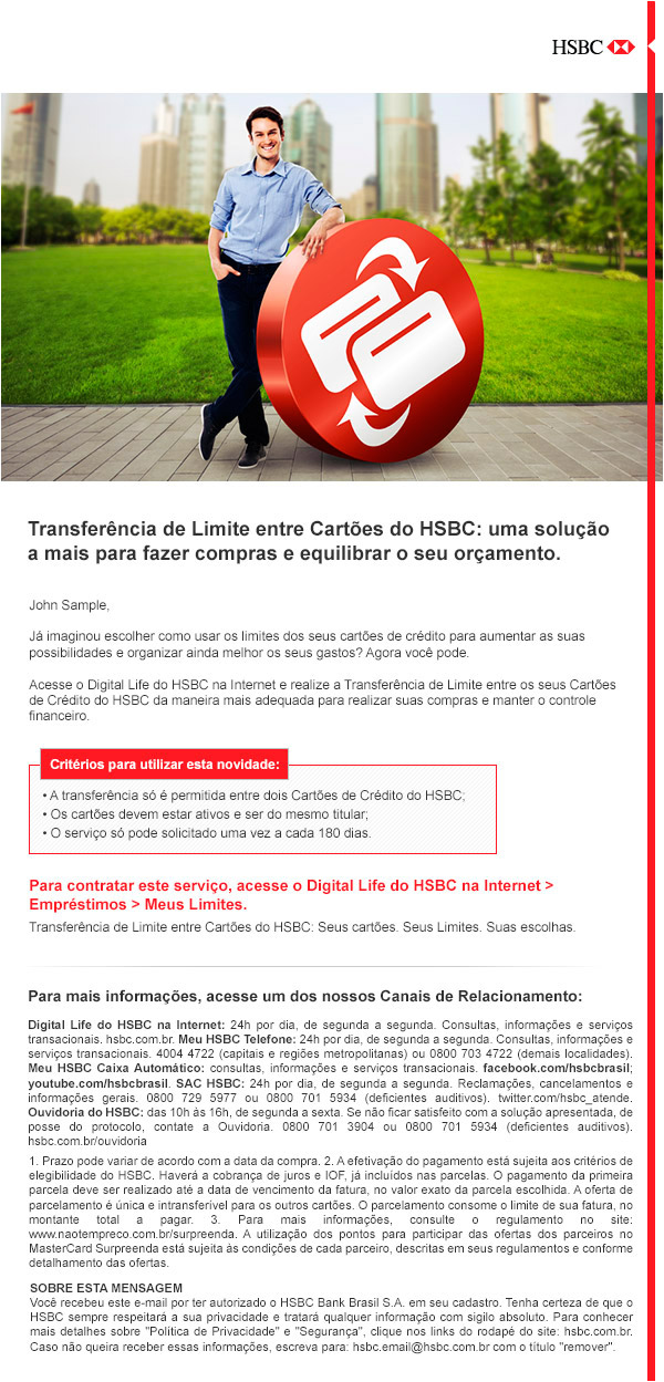 HSBC - Limit Transfer